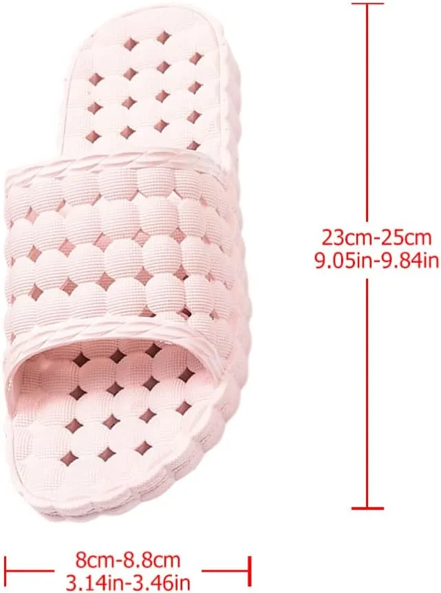 1 Pair House Slippers Portable Bathing Slippers Sandals Spa Slippers Non Slip Throw Away Slippers for Women Travel Hotel SPA Pink Size 36-37