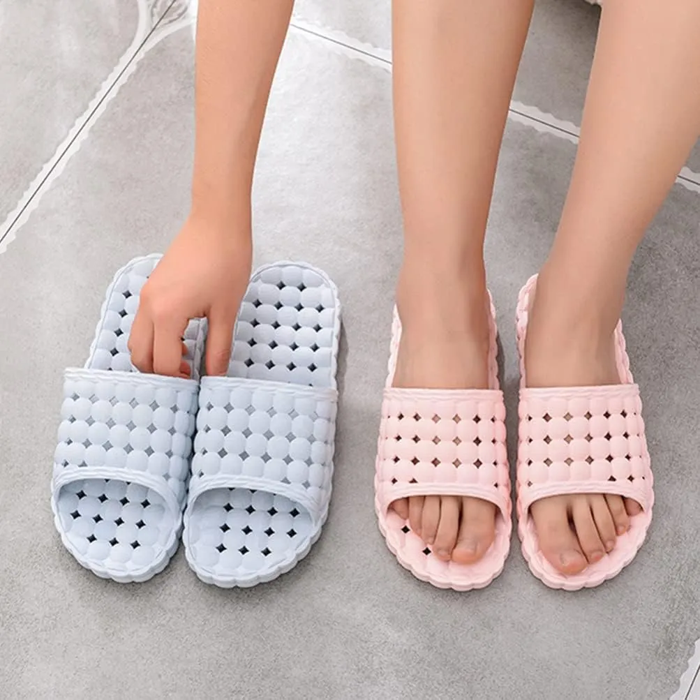 1 Pair House Slippers Portable Bathing Slippers Sandals Spa Slippers Non Slip Throw Away Slippers for Women Travel Hotel SPA Pink Size 36-37