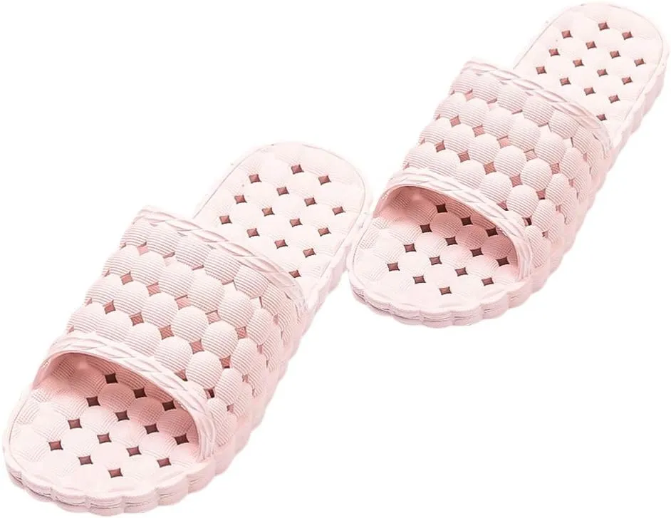 1 Pair House Slippers Portable Bathing Slippers Sandals Spa Slippers Non Slip Throw Away Slippers for Women Travel Hotel SPA Pink Size 36-37