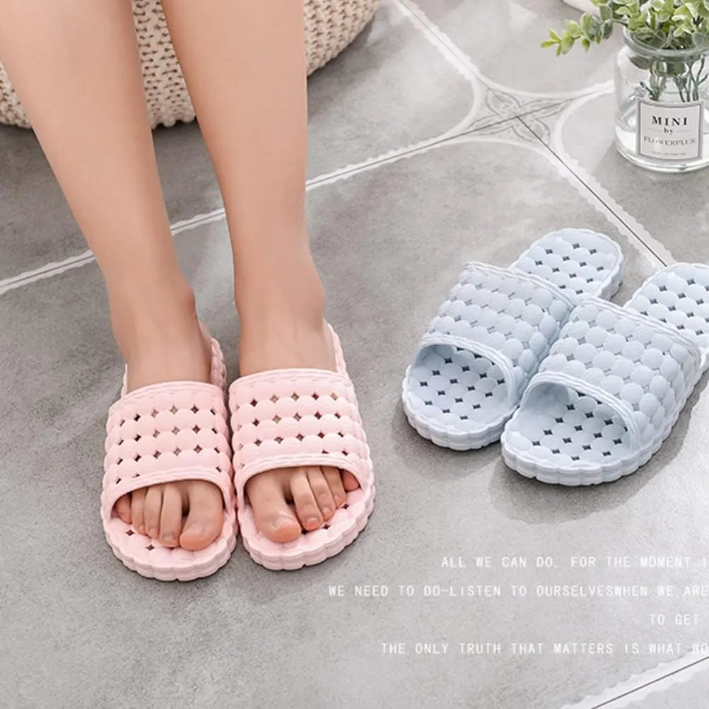 1 Pair House Slippers Portable Bathing Slippers Sandals Spa Slippers Non Slip Throw Away Slippers for Women Travel Hotel SPA Pink Size 36-37