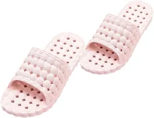 1 Pair House Slippers Portable Bathing Slippers Sandals Spa Slippers Non Slip Throw Away Slippers for Women Travel Hotel SPA Pink Size 36-37