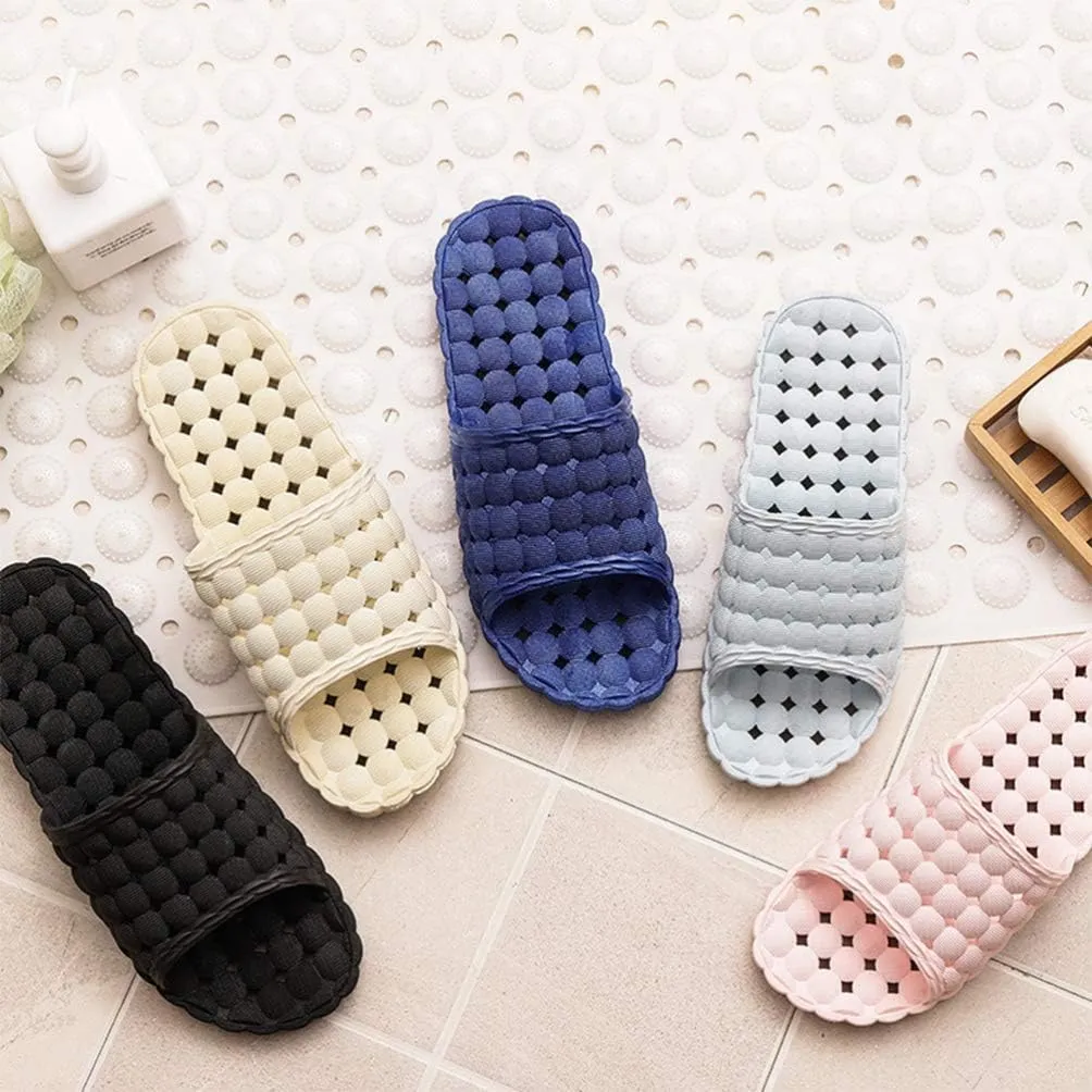 1 Pair House Slippers Portable Bathing Slippers Sandals Spa Slippers Non Slip Throw Away Slippers for Women Travel Hotel SPA Pink Size 36-37
