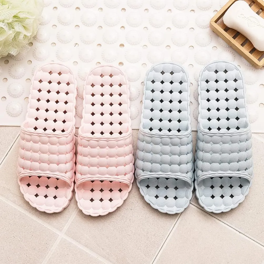 1 Pair House Slippers Portable Bathing Slippers Sandals Spa Slippers Non Slip Throw Away Slippers for Women Travel Hotel SPA Pink Size 36-37