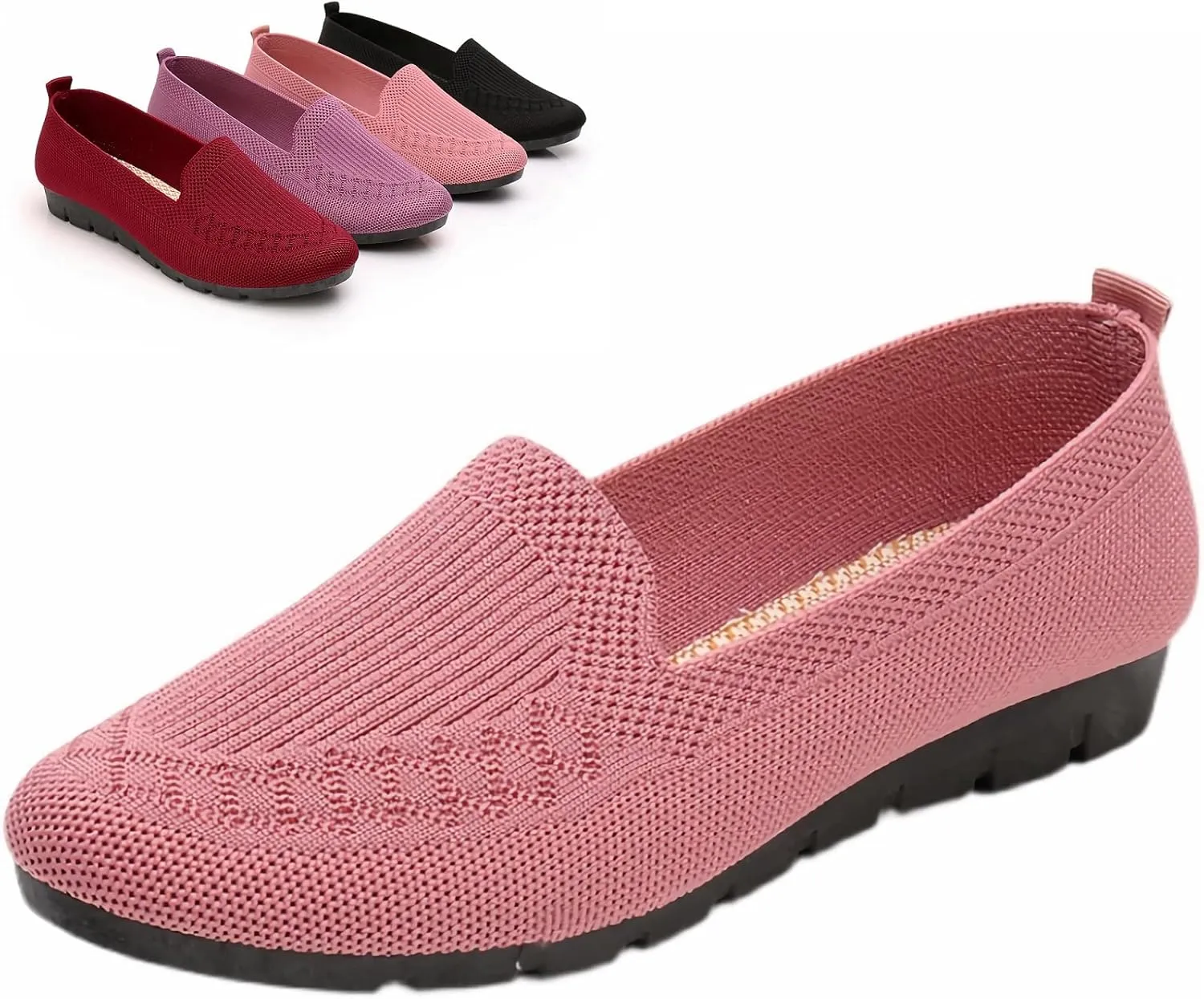 2023 Casual Shoes Women’s Mesh Breathable Slip on Flat Shoes Ladies Loafers, Lightweight & All-Day Comfor
