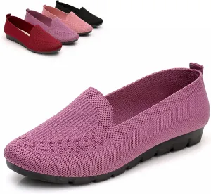 2023 Casual Shoes Women’s Mesh Breathable Slip on Flat Shoes Ladies Loafers, Lightweight & All-Day Comfor