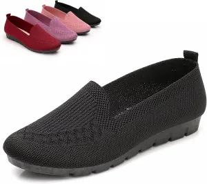 2023 Casual Shoes Women’s Mesh Breathable Slip on Flat Shoes Ladies Loafers, Lightweight & All-Day Comfor