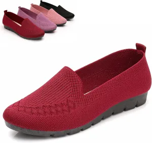 2023 Casual Shoes Women’s Mesh Breathable Slip on Flat Shoes Ladies Loafers, Lightweight & All-Day Comfor