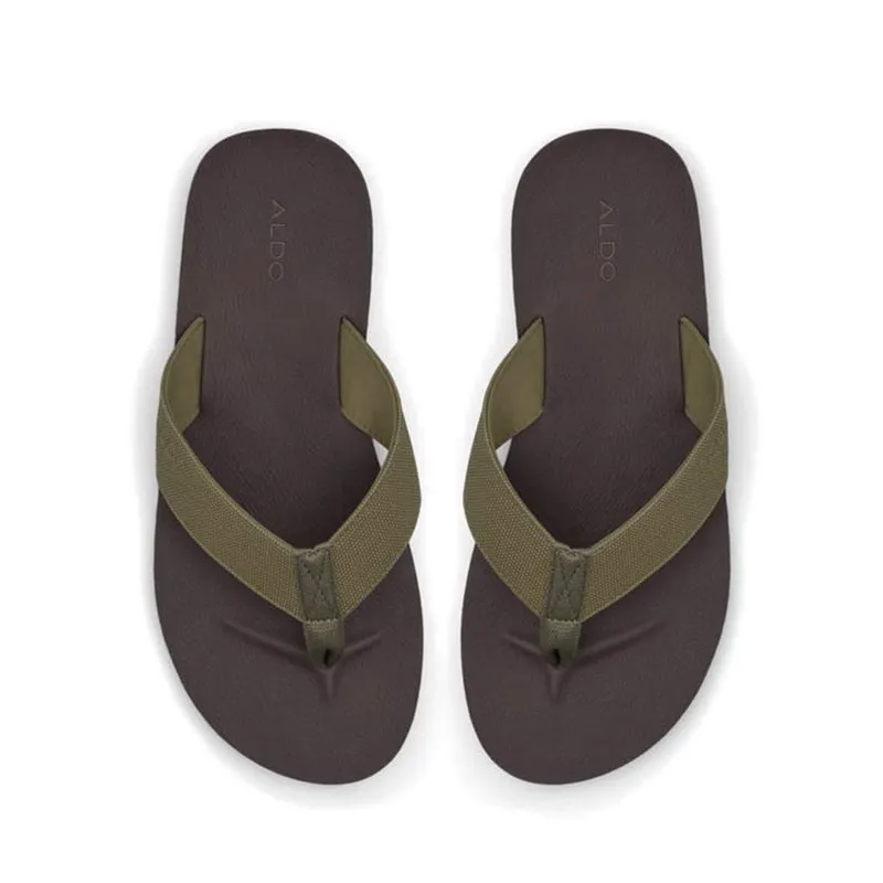 ALDO WEALLERE FLAT SANDALS - BROWN