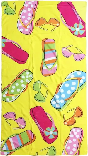 allgala Microfiber Beach Towel | Packable Beach Towel for Family | Quick Dry, Lightweight, Super Absorbent | Perfect for Beach, Pool, and Camping | Oversize 40"x70" - Sandals