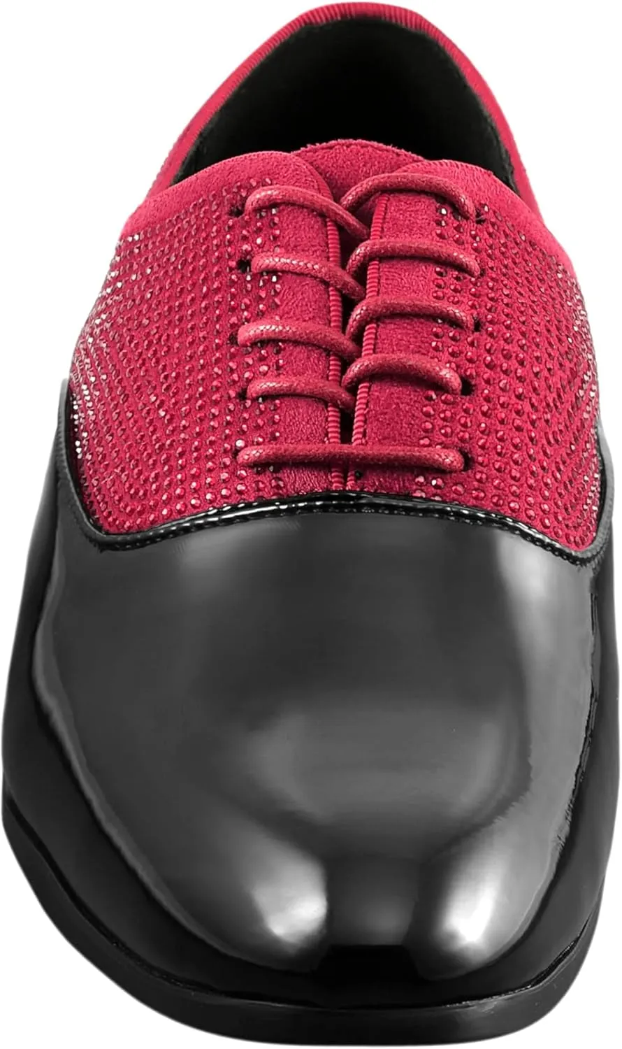 Amali Barnes Mens Dress Shoes Sparkly Glitter Encrusted Tuxedo Slip on Loafers for Men - The Original Smoking Men Dress Shoes Runs Large - GO 1/2 Size Down