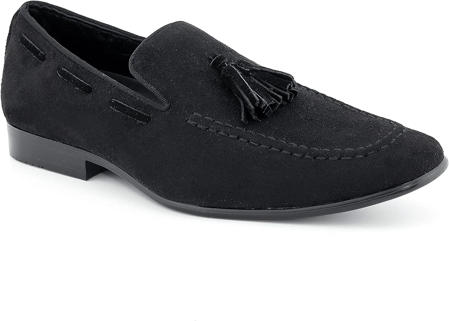 Amali Heath - Mens Dress Shoes with Gunmetal Horn Tassels with Luxurious Velvet - Formal Loafers for Men - The Original Smoking Men Slip-On