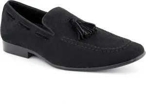 Amali Heath - Mens Dress Shoes with Gunmetal Horn Tassels with Luxurious Velvet - Formal Loafers for Men - The Original Smoking Men Slip-On
