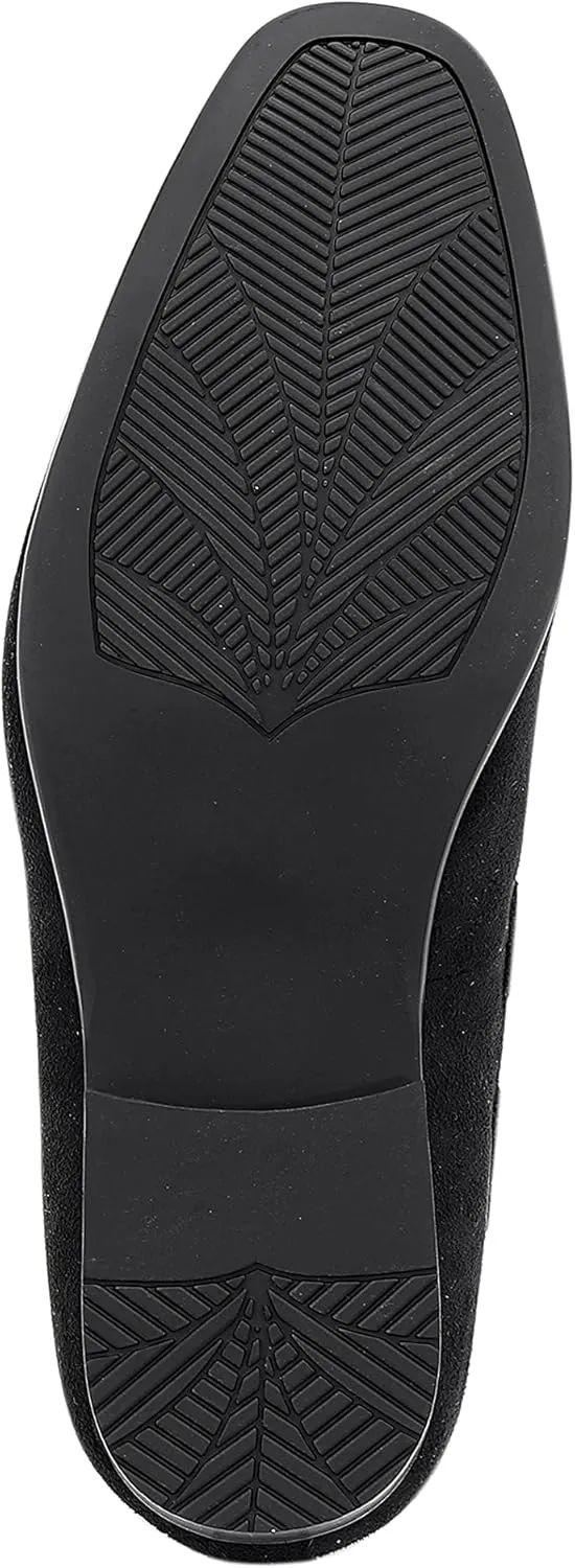 Amali Heath - Mens Dress Shoes with Gunmetal Horn Tassels with Luxurious Velvet - Formal Loafers for Men - The Original Smoking Men Slip-On