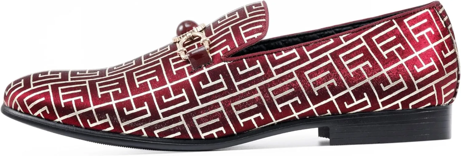 Amali Luxury Loafers for Men - Elegant Slip-On Men’s Dress Shoes - Fashion Smoking Slippers