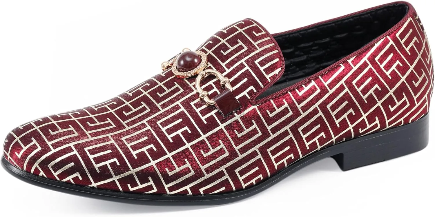 Amali Luxury Loafers for Men - Elegant Slip-On Men’s Dress Shoes - Fashion Smoking Slippers