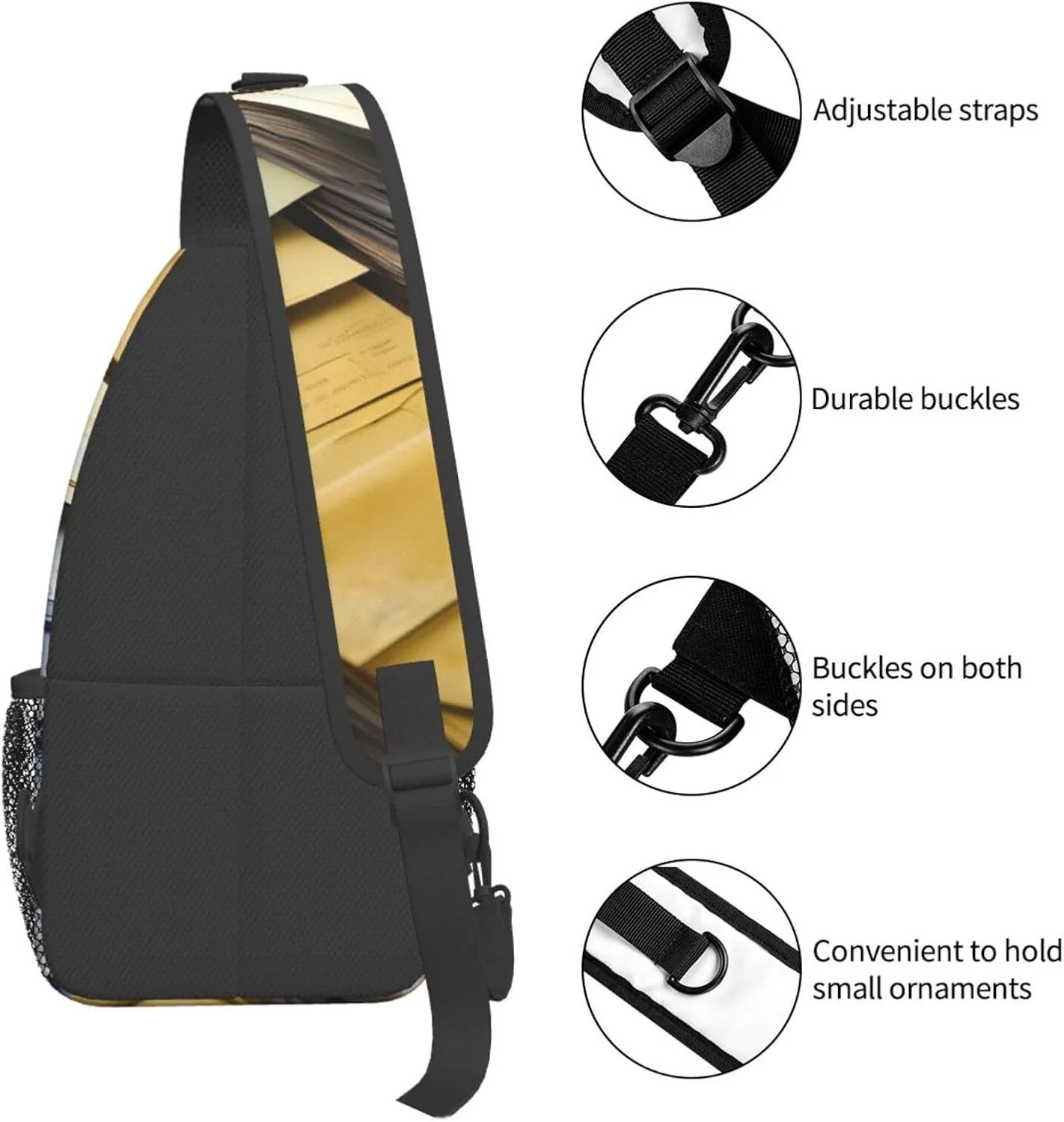 American Flag With Cowboy Boots Unisex Casual Diagonal Chest Bag,Multipurpose Crossbody Shoulder Bag Hiking Daypack