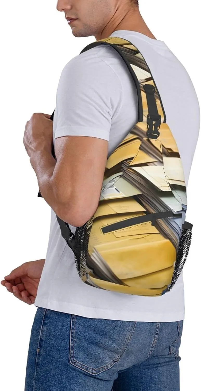 American Flag With Cowboy Boots Unisex Casual Diagonal Chest Bag,Multipurpose Crossbody Shoulder Bag Hiking Daypack