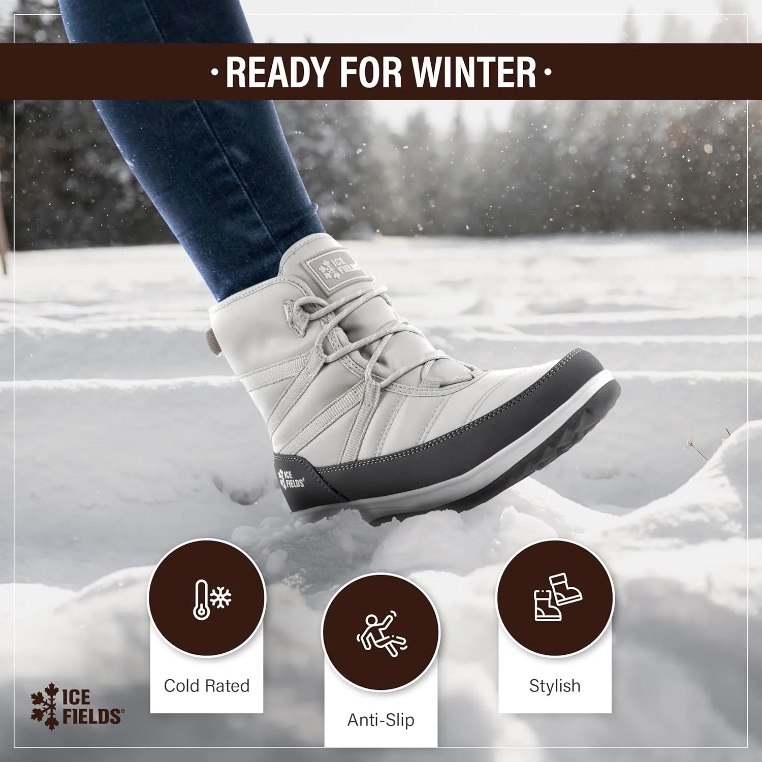 Andrea 3 Snow Winter Boots for Women, Warm, Insulated, Lace Up