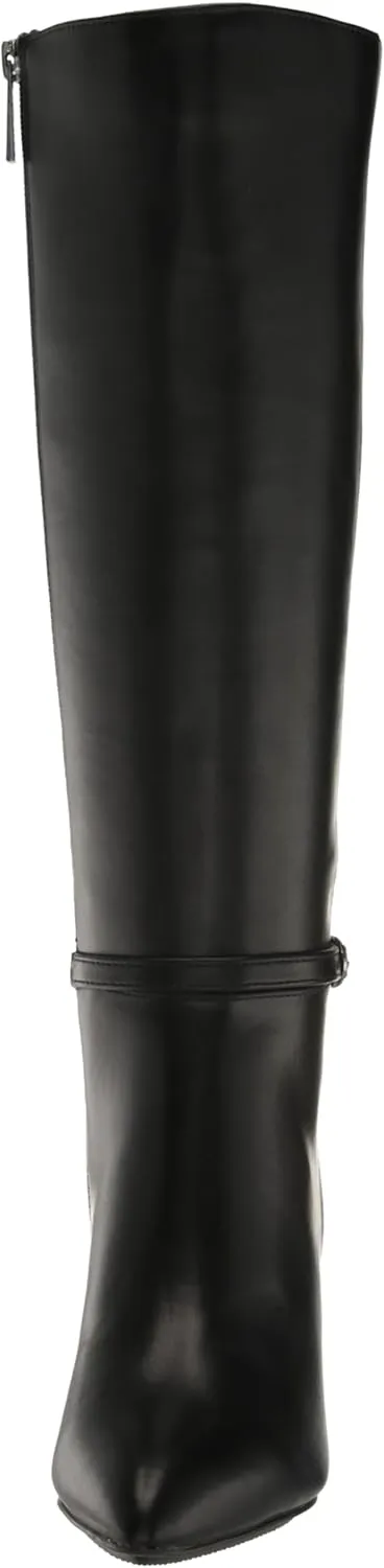 Anne Klein Womens BRENICE Pointed toe Zipper side closure Thigh-High Boots
