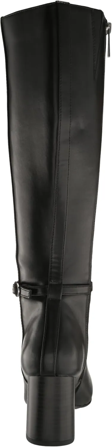 Anne Klein Womens BRENICE Pointed toe Zipper side closure Thigh-High Boots