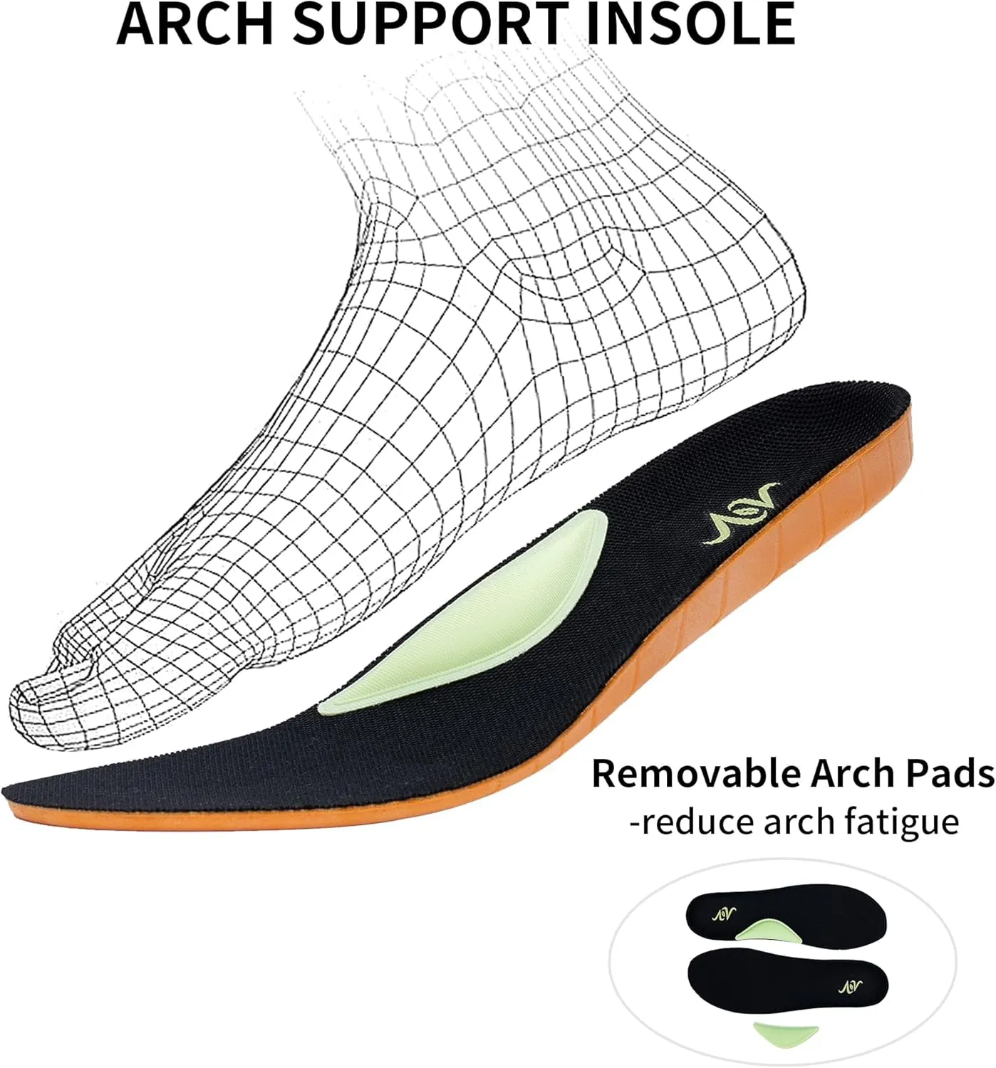 AOV Womens Walking Shoes with Arch Support Orthotic Sneakers Plantar Fasciitis Fashion Athletic Tennis Shoes