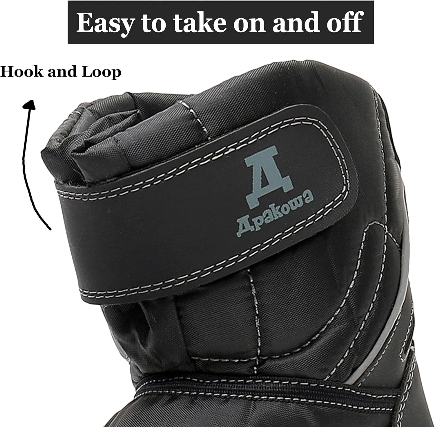 Apakowa Kids Boys Girls Cold Weather Water Resistant Winter Snow Boots (Toddler/Little Kid/Big Kid)