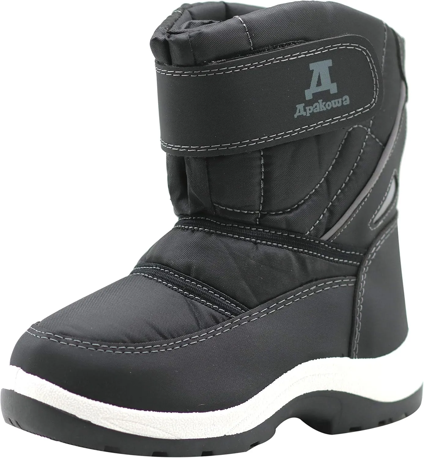 Apakowa Kids Boys Girls Cold Weather Water Resistant Winter Snow Boots (Toddler/Little Kid/Big Kid)