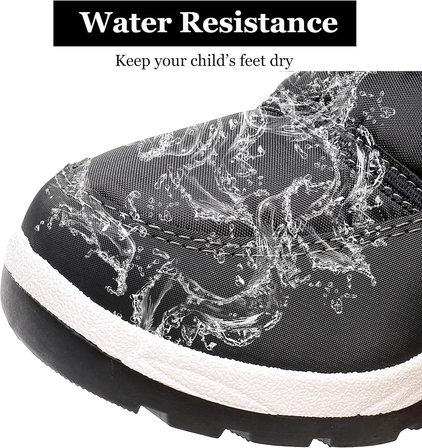 Apakowa Kids Boys Girls Cold Weather Water Resistant Winter Snow Boots (Toddler/Little Kid/Big Kid)