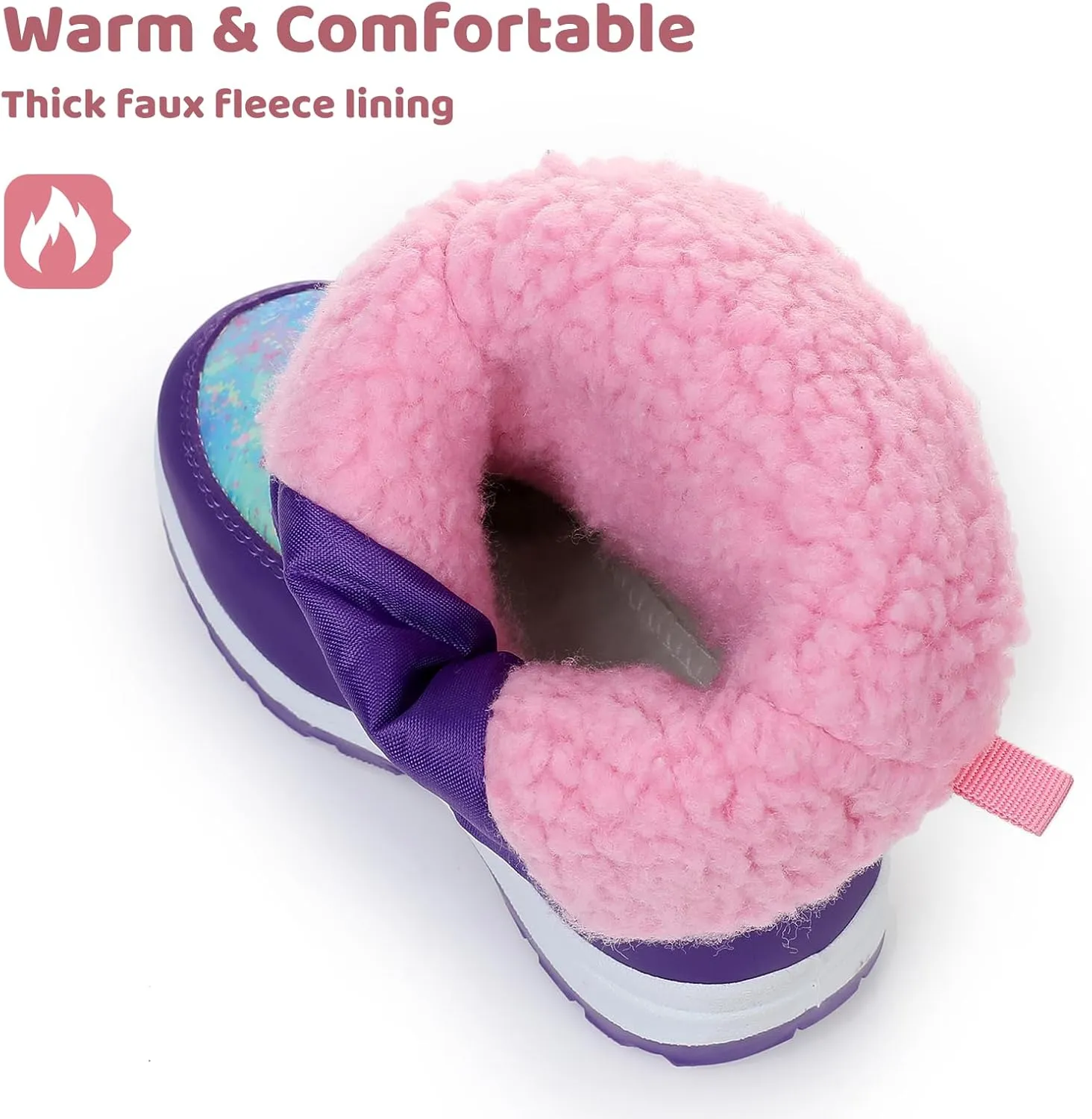 Apakowa Kid's Boys Girls Winter Snow Boots (Toddler/Little Kid)