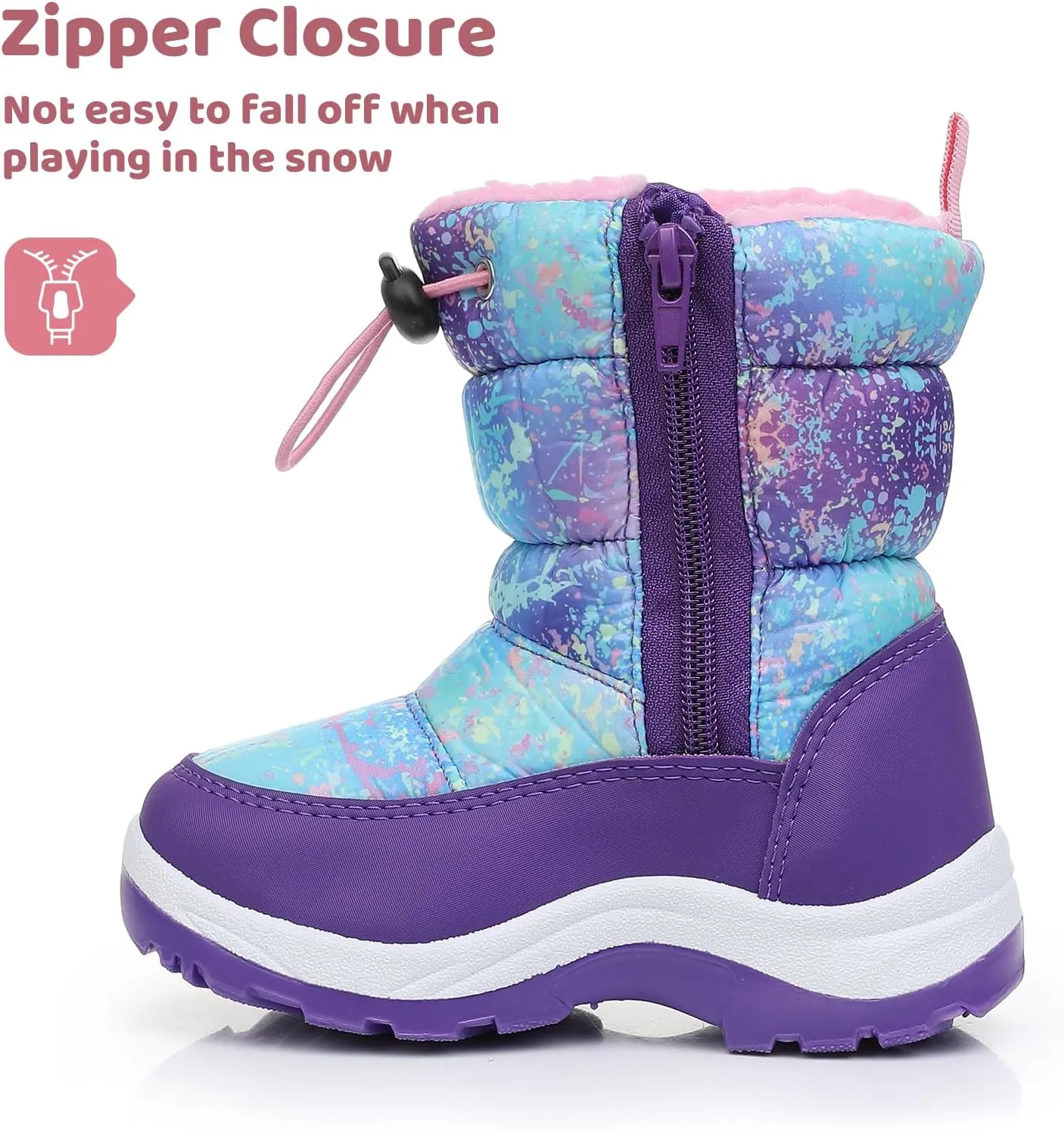 Apakowa Kid's Boys Girls Winter Snow Boots (Toddler/Little Kid)