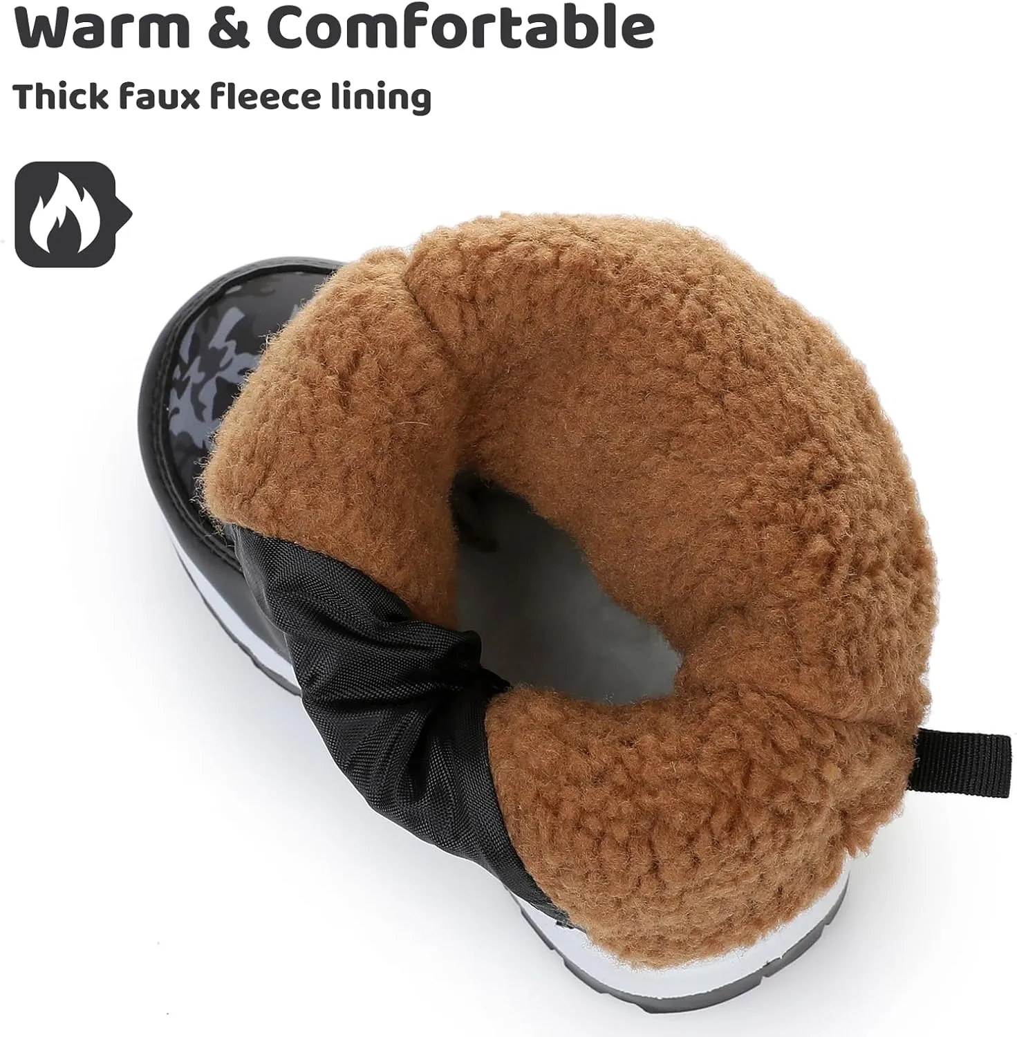 Apakowa Kid's Boys Girls Winter Snow Boots (Toddler/Little Kid)