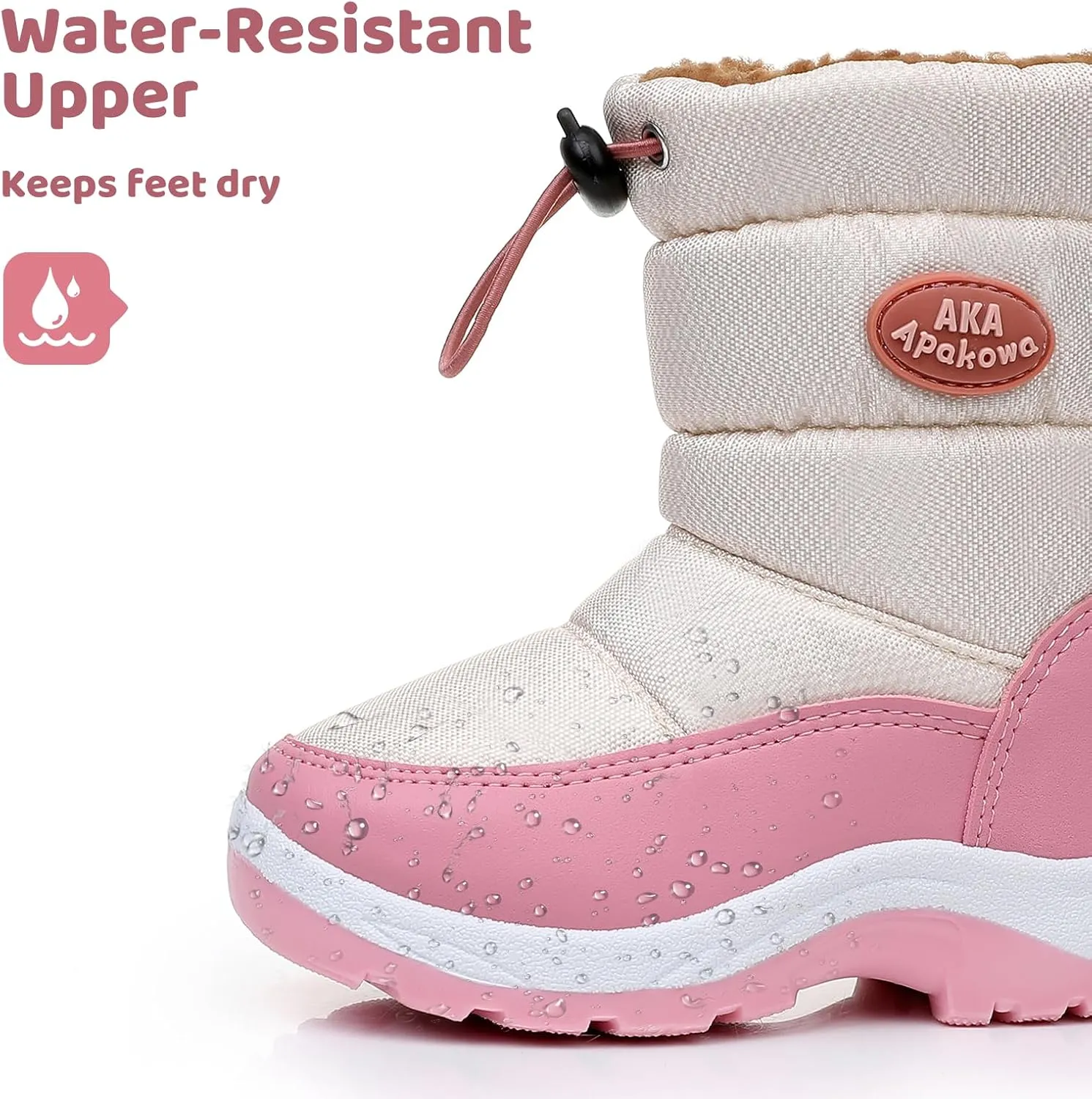 Apakowa Kid's Boys Girls Winter Snow Boots (Toddler/Little Kid)