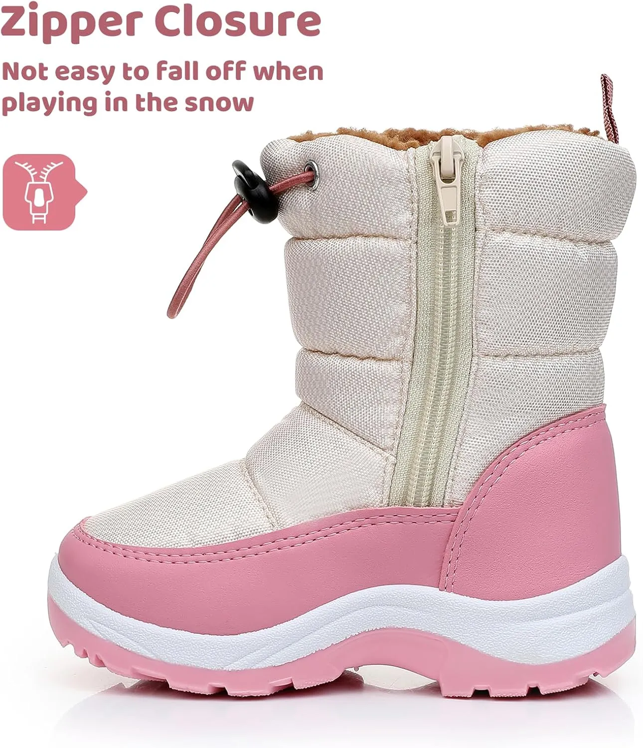 Apakowa Kid's Boys Girls Winter Snow Boots (Toddler/Little Kid)