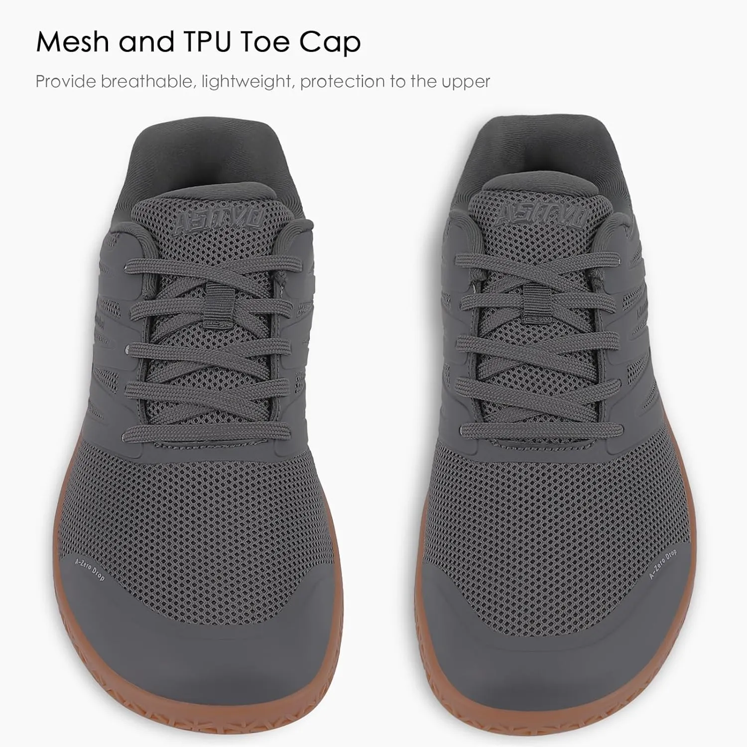 ASITVO Wide Men's Barefoot Zero Drop Sole Minimalist Width Toe Box Walking Shoes Sneakers TPU Toe No-Sew Upper