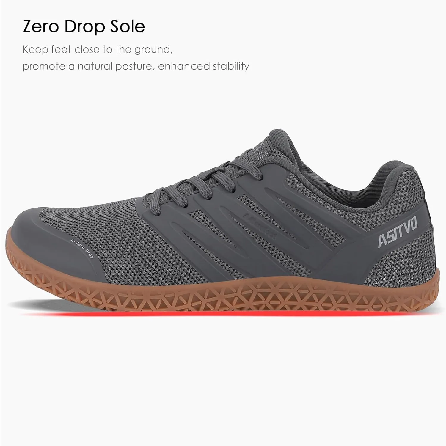 ASITVO Wide Men's Barefoot Zero Drop Sole Minimalist Width Toe Box Walking Shoes Sneakers TPU Toe No-Sew Upper
