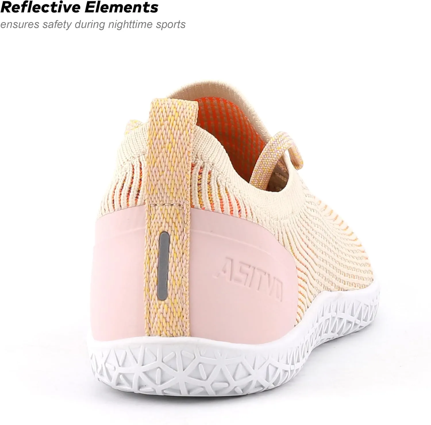ASITVO Wide Women's Barefoot Zero Drop Sole Minimalist Width Toe Box Walking Shoes Sneakers Colourful Knit Upper