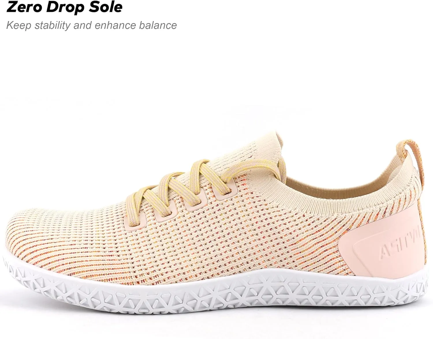 ASITVO Wide Women's Barefoot Zero Drop Sole Minimalist Width Toe Box Walking Shoes Sneakers Colourful Knit Upper