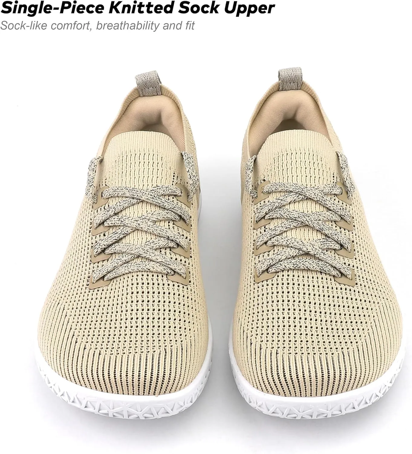 ASITVO Wide Women's Barefoot Zero Drop Sole Minimalist Width Toe Box Walking Shoes Sneakers Colourful Knit Upper