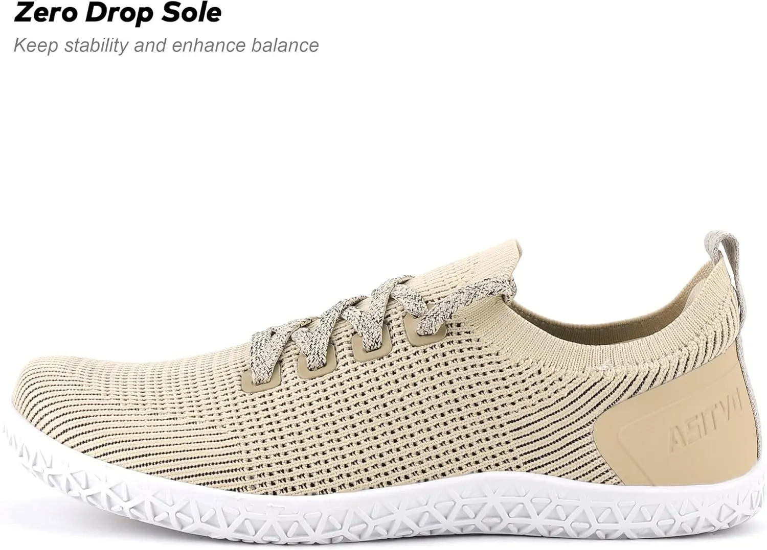 ASITVO Wide Women's Barefoot Zero Drop Sole Minimalist Width Toe Box Walking Shoes Sneakers Colourful Knit Upper