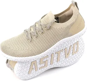 ASITVO Wide Women's Barefoot Zero Drop Sole Minimalist Width Toe Box Walking Shoes Sneakers Colourful Knit Upper