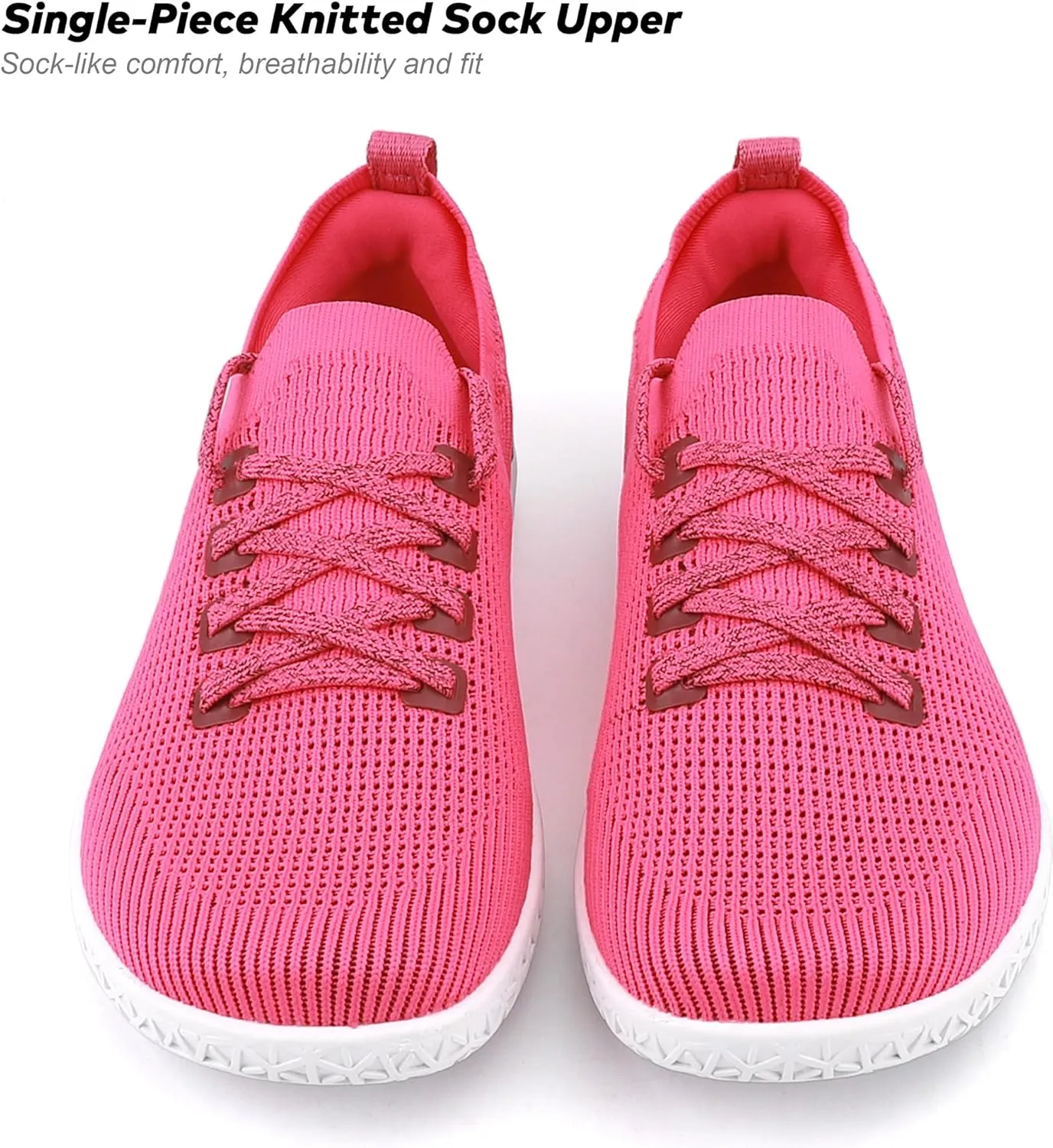 ASITVO Wide Women's Barefoot Zero Drop Sole Minimalist Width Toe Box Walking Shoes Sneakers Colourful Knit Upper