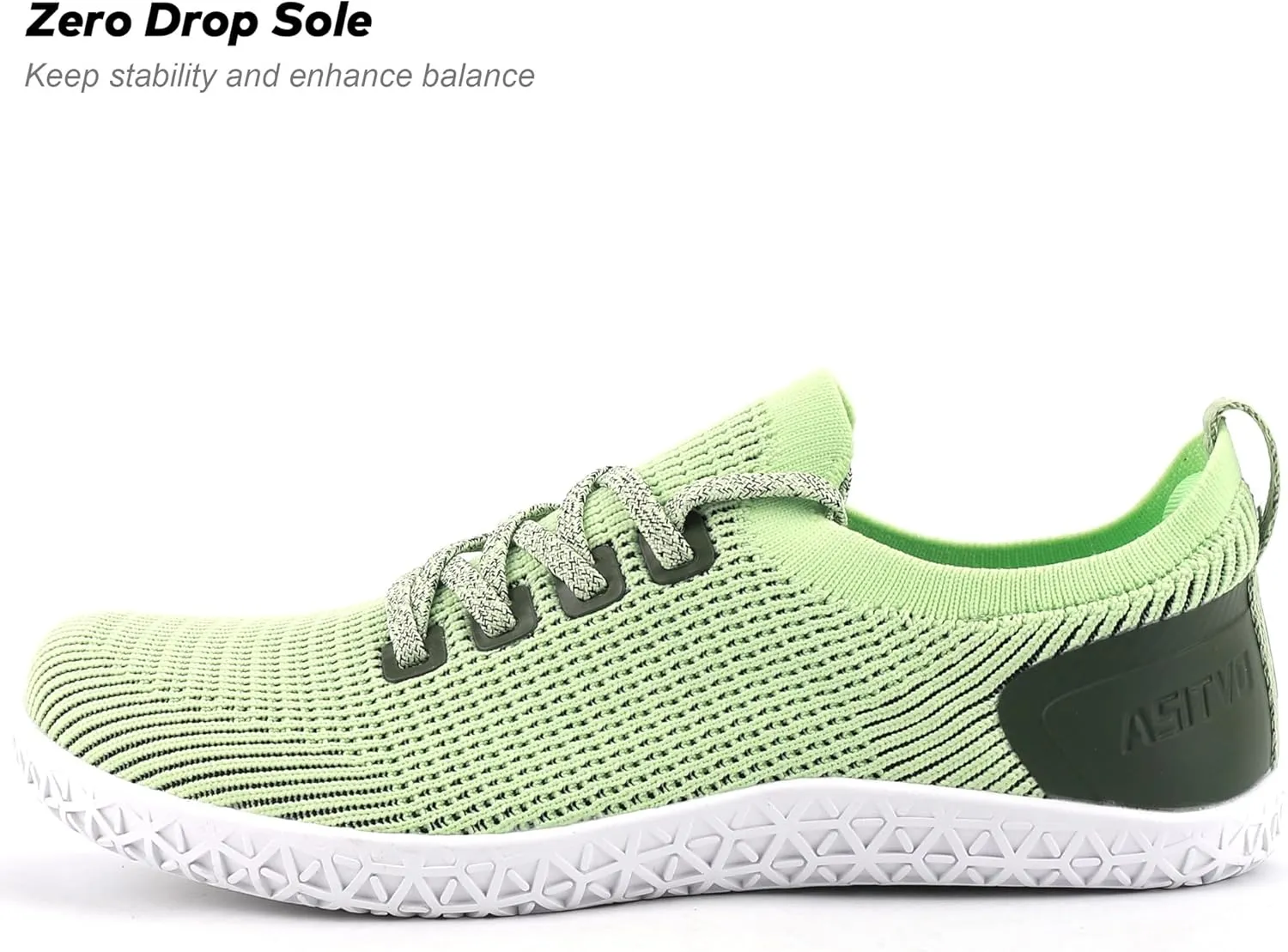 ASITVO Wide Women's Barefoot Zero Drop Sole Minimalist Width Toe Box Walking Shoes Sneakers Colourful Knit Upper