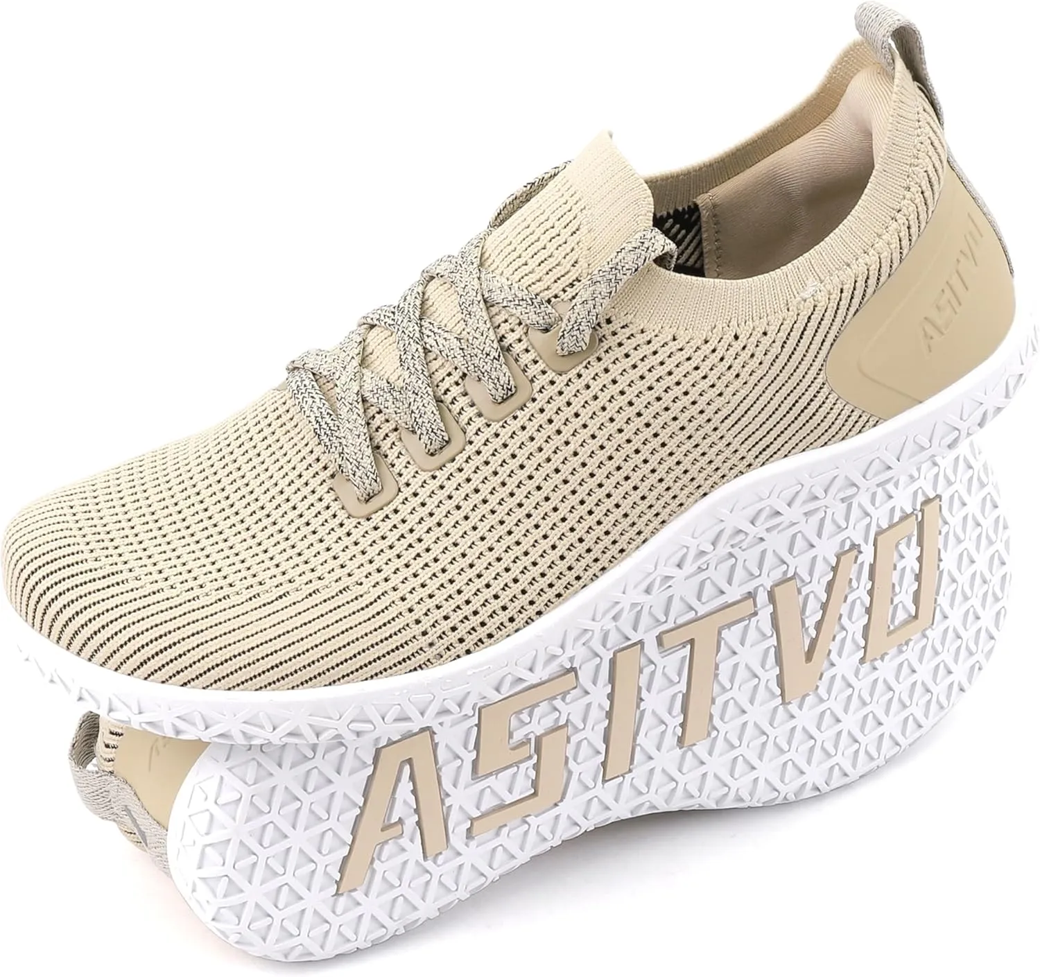 ASITVO Wide Women's Barefoot Zero Drop Sole Minimalist Width Toe Box Walking Shoes Sneakers Colourful Knit Upper