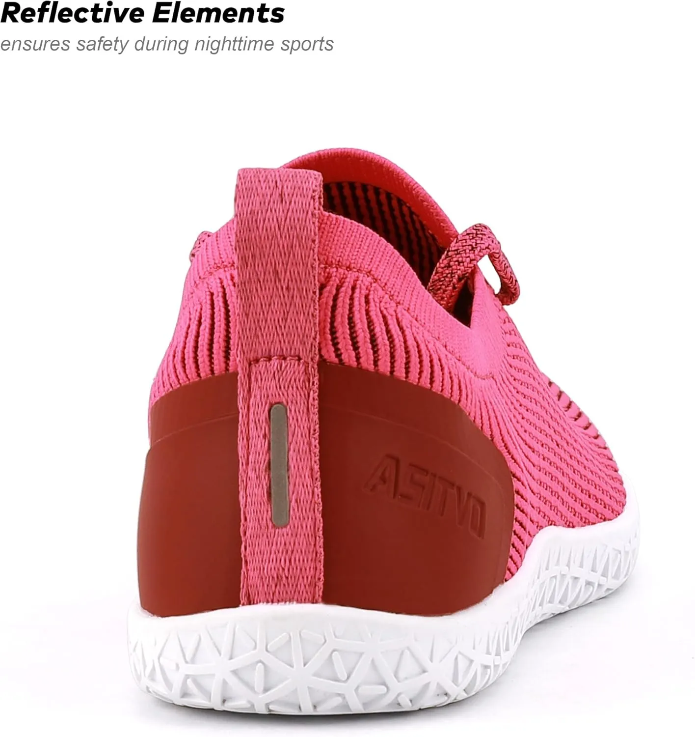 ASITVO Wide Women's Barefoot Zero Drop Sole Minimalist Width Toe Box Walking Shoes Sneakers Colourful Knit Upper