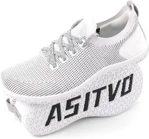 ASITVO Wide Women's Barefoot Zero Drop Sole Minimalist Width Toe Box Walking Shoes Sneakers Colourful Knit Upper