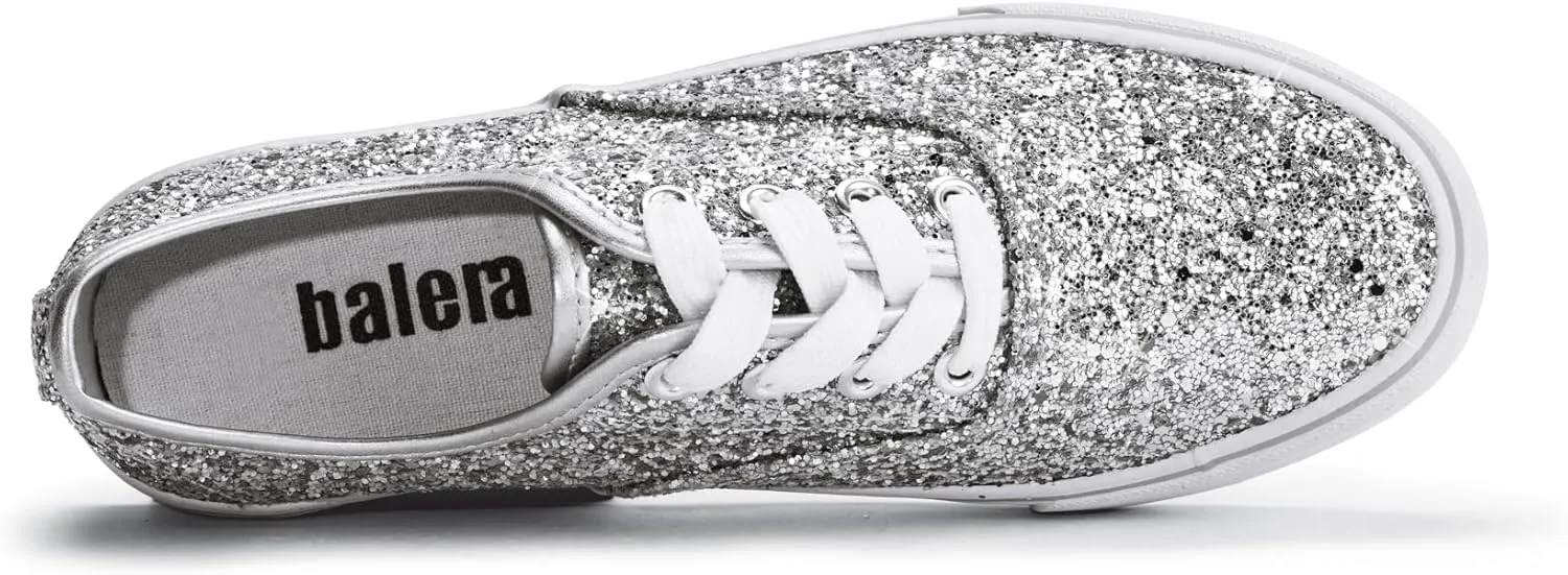 Balera Glitter Low-Top Sneakers for Girls & Women Perfect for Dance