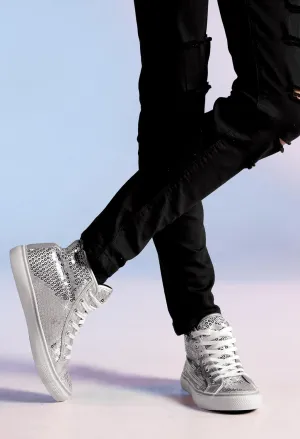 Balera Sequin High and Low Top Sneakers for Girls & Women Perfect for Dance
