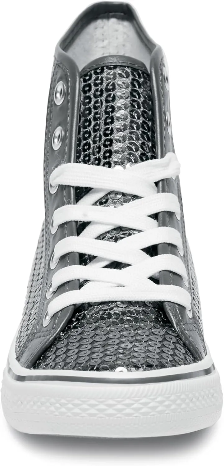 Balera Sequin High and Low Top Sneakers for Girls & Women Perfect for Dance