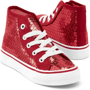 Balera Sequin High and Low Top Sneakers for Girls & Women Perfect for Dance