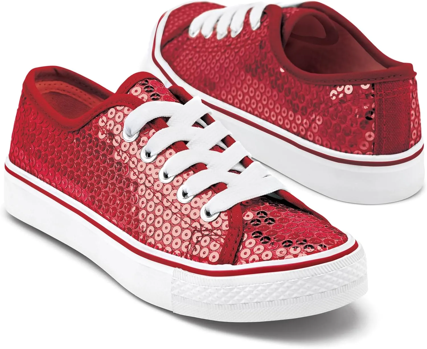 Balera Sequin High and Low Top Sneakers for Girls & Women Perfect for Dance